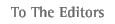 Letters To Editors